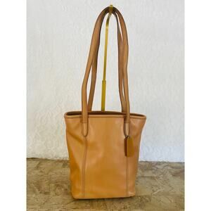 Vtg Coach Legacy lunch bag camel Tote Slim tall Small Tote shoulder bag 9077